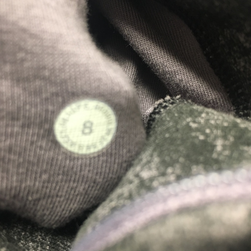 Lululemon Cotton French Terry Zip Hoodie Denim Wash Lavender Black EUC - Picture 8 of 12